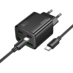 Hoco Charger 2 x Type C + 2 x Usb A + Cable Type C To Type C Pd QC3.0 3A 30W N56 black