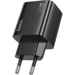 Hoco Charger 2 x Type C + 2 x Usb A Pd QC3.0 3A 20W N55 black