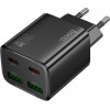 Hoco Charger 2 x Type C + 2 x Usb A Pd QC3.0 3A 20W N56 black