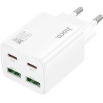 Hoco Charger 2 x Type C + 2 x Usb A Pd QC3.0 3A 20W N56 white