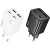 Hoco Charger 2 x Type C + 2 x Usb A Pd QC3.0 3A 20W N56 white