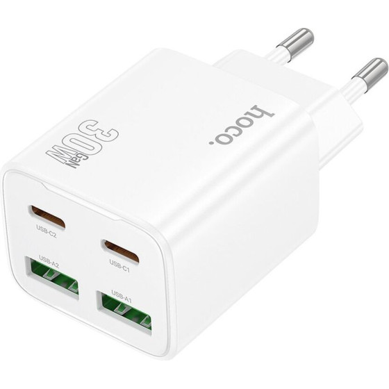 Hoco Charger 2 x Type C + 2 x Usb A Pd QC3.0 3A 20W N56 white