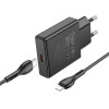 Hoco Slim Wall Charger Type C + Cable Type C To Lightning Pd Qc 30W N37 black