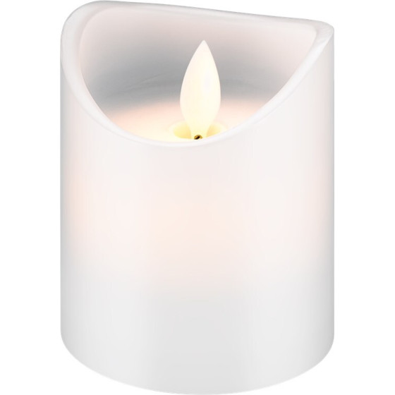 Goobay Led Real Wax Candle, white, 7.5 x 10 Cm - (77774)