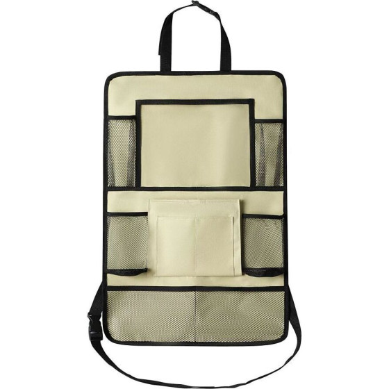 Car Organizer For Front Seats With Compartments Beige OEM