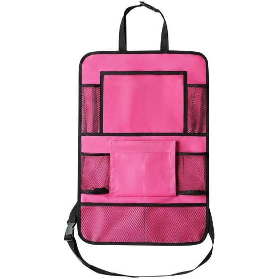 Car Organizer For Front Seats With Compartments Pink OEM