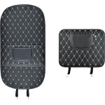 Protective Leather Mat For Car Seat anti-Kick With Organizer Black OEM