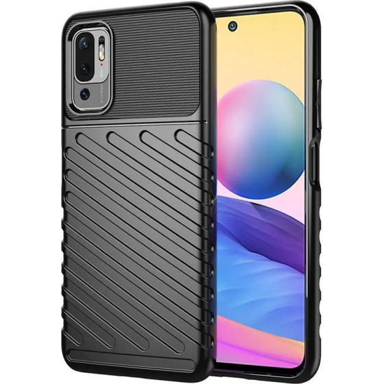 Hurtel Thunder Case Flexible Tough Rugged Cover TPU Case for Xiaomi Redmi Note 10 5G / Poco M3 Pro black 9145576219997 - (Thunder Case Xiaomi Redmi Note 10 5G / POCO M3 PRO 5G Black)