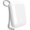 Puro Power Link 10 Plus 10000mAh Power Bank With Built-In USB-C Cable - White - (PUFCBB100C2USBCWHI)