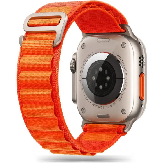 Tech-Protect Nylon Pro Strap For Apple Watch 4 / 5 / 6 / 7 / 8 / 9 / Se / Ultra 1 / 2 (42/44/45/49 mm) - Orange 9490713928356 - (22142-0)