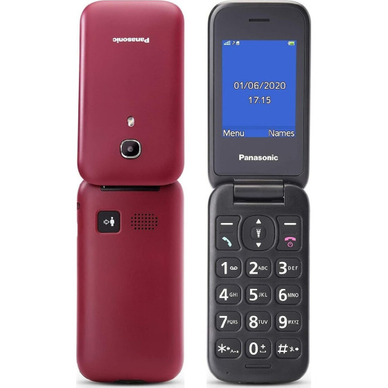 Panasonic ������� 2.4'' �� Microsd ����� 32GB, Bluetooth, ������, ������ �������� ��� ������� Sos - (KX-TU400EXR)