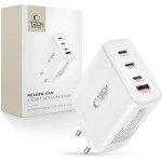 Tech-Protect NC100W-GAN charger GaN 3x USB-C PD 100W / USB-A QC 3.0 - white 9490713934814 - (23688-0)