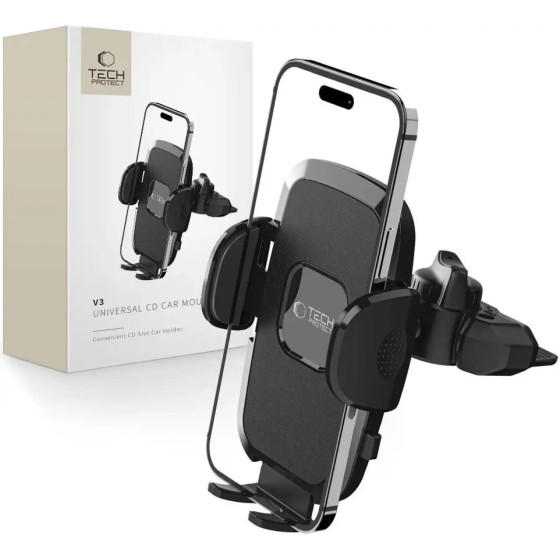 Tech-Protect V3 Car Phone Holder for CD Drive - Black 9490713929063 - (22176-0)