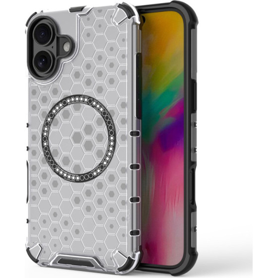 Techsuit - Honeycomb Shield Magsafe - Iphone 16 - White
