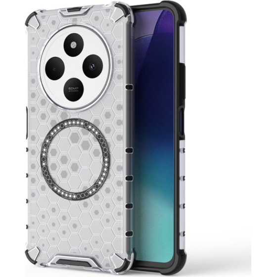 Techsuit - Honeycomb Shield Magsafe - Xiaomi Redmi 14C / Poco C75 - White
