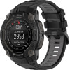 Techsuit - Watchband 22mm (W077) - Garmin Instinct 3 50mm/Instinct 3 50mm Solar - Black/Gray
