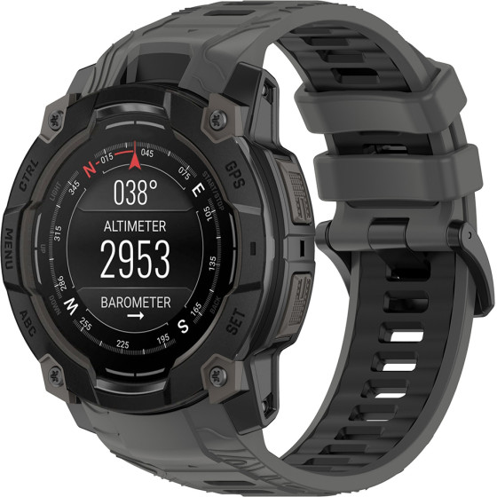 Techsuit - Watchband 22mm (W077) - Garmin Instinct 3 50mm/Instinct 3 50mm Solar - Gray