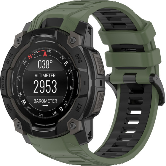 Techsuit - Watchband 22mm (W077) - Garmin Instinct 3 50mm/Instinct 3 50mm Solar - Green