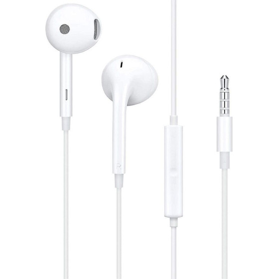 OPPO Original Wire Earphones Jack 3,5 Mm With Microphone MH156 White bulk
