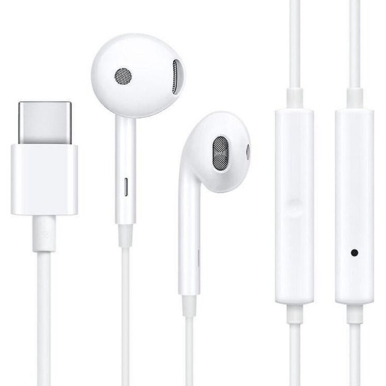 OPPO Original Wire Earphones Type C With Microphone MH147 White bulk