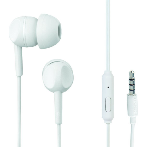 Thomson Wire Earphones Jack 3,5 Mm With Microphone EAR3005W white