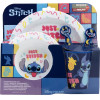 Disney Stitch - 5-Piece microwave-Safe Dish Set From The Palms Collection (plate, bowl, cup, fork, teaspoon) - (75050)