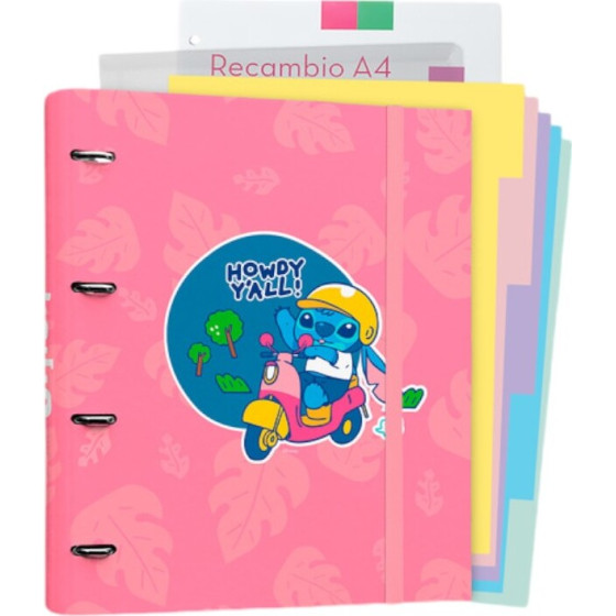 Disney Stitch - A4 Binder With Pages (4 rings, Elastic band) - (CBK0105)