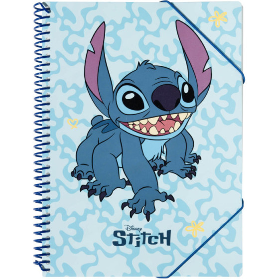 Disney Stitch - A4 Folder With Elastic Band + 30 Transparent Sleeves - (CFA403)