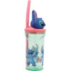 Disney Stitch - Cup With Straw And 3D Figure From The Flowers Collection (360 ml) - (74869)