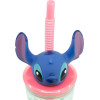 Disney Stitch - Cup With Straw And 3D Figure From The Flowers Collection (360 ml) - (74869)