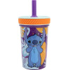 Disney Stitch - Dropsafe Spill-Proof Mug With Silicone Straw From The Aloha Collection 370 Ml - (75087)