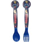 Disney Stitch - Set Of Plastic Cutlery From The Palms Collection (Spoon And fork) - (75017)