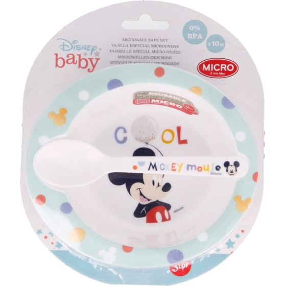 Mickey Mouse - Microwave Set (Bowl With spoon) (Cool) - (13078)