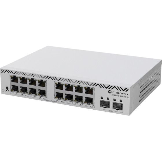 Mikrotik | Switch | 16x Gbe RJ45, 2x SFP+ - (CSS318-16G-2S+IN)