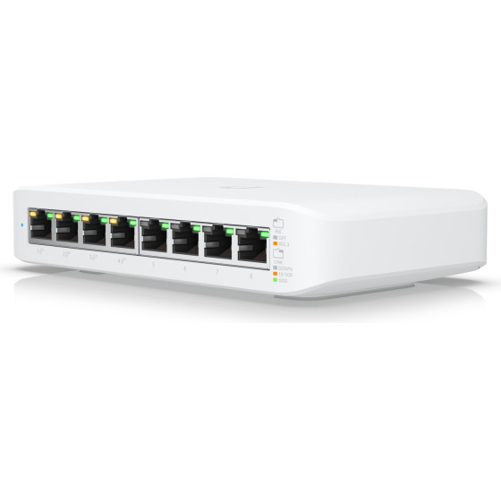 Ubiquiti USW-LITE-8-Poe | Switch | Unifi Gen2, 8x RJ45 1000Mb/s, 4x PoE+, 52W - (USW-LITE-8-POE-EU)