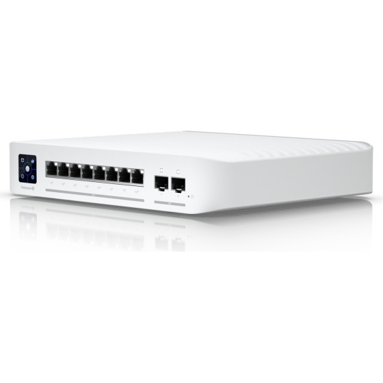 Ubiquiti USW-ENTERPRISE-8-Poe Unifi Switch 8x 2,5GB/S RJ45 POE+, 2x 10GB/S SFP+, TOUCHSCREEN, Total 120W - (USW-ENTERPRISE-8-POE-EU)
