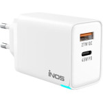 iNOS ��������� �������� ������� �������� �� ����� ����� Usb A & Usb C Gan Pd Qc 3.0 45W ����� - (A116, INOSCH-71858, INOSNS-71858)