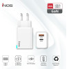 iNOS ��������� �������� ������� �������� �� ����� ����� Usb A & Usb C Gan Pd Qc 3.0 45W ����� - (A116, INOSCH-71858, INOSNS-71858)