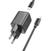 Hoco Charger Usb A + Type C + Cable Type C To Lightning Pd Qc 3A 20W N41 black