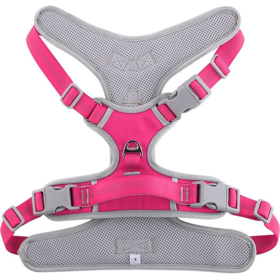 Dog Harness Oxford B Size L Pink Grey OEM