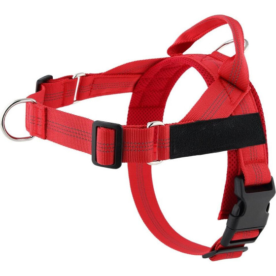 Dog Harness Reflective Silk Size L Red OEM