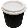 Foldable Portable Inflatable Bathtub 75 x 75 Cm Black OEM