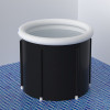 Foldable Portable Inflatable Bathtub 75 x 80 Cm Black OEM