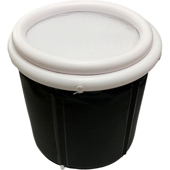 Foldable Portable Inflatable Bathtub 75 x 80 Cm Black OEM