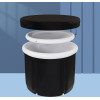Foldable Portable Inflatable Bathtub 75 x 80 Cm Black OEM