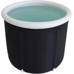 Foldable Portable Inflatable Bathtub 80 x 79 Cm Black OEM