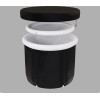 Foldable Portable Inflatable Bathtub 80 x 79 Cm Black OEM