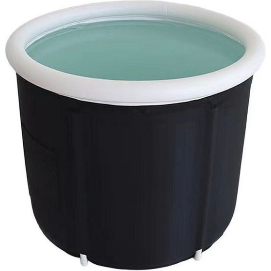 Foldable Portable Inflatable Bathtub 80 x 79 Cm Black OEM