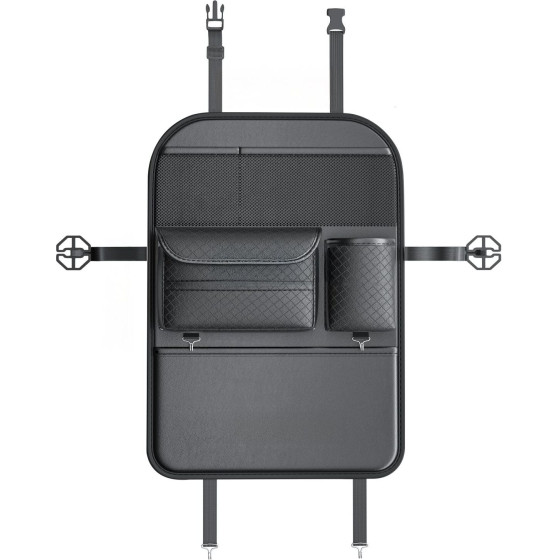 Car Organizer For Front Seats With Compartments D03 Black OEM