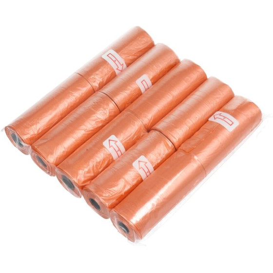 Plastic Bags For Dog Excrement 10 Rolls Orange OEM